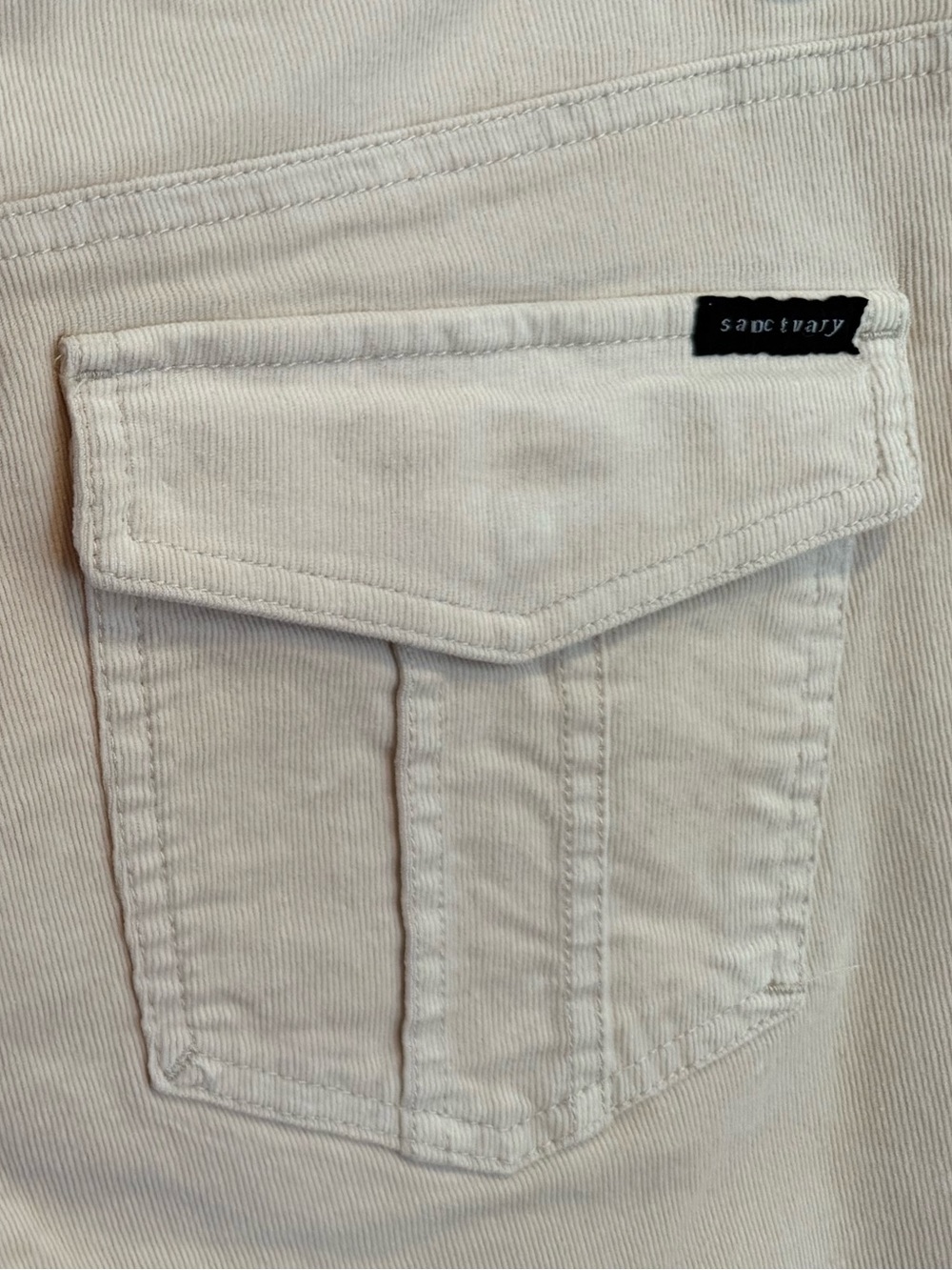 Corduroy Wide-Leg Pants in Beige - Picture 3 of 4